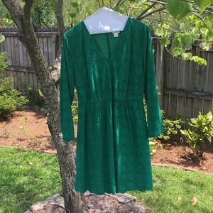 EXC J Crew Green Eyelet Dress 12